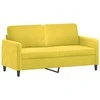 Dvivietė sofa, geltonos spalvos, 140cm, aksomas