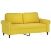 Dvivietė sofa, geltonos spalvos, 140cm, aksomas