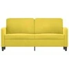 Dvivietė sofa, geltonos spalvos, 140cm, aksomas
