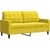 Dvivietė sofa, geltonos spalvos, 140cm, aksomas