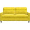 Dvivietė sofa, geltonos spalvos, 140cm, aksomas