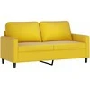 Dvivietė sofa, geltonos spalvos, 140cm, aksomas