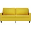 Dvivietė sofa, geltonos spalvos, 140cm, aksomas