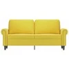 Dvivietė sofa, geltonos spalvos, 140cm, aksomas
