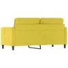 Dvivietė sofa, geltonos spalvos, 140cm, aksomas