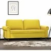 Dvivietė sofa, geltonos spalvos, 140cm, aksomas