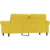 Dvivietė sofa, geltonos spalvos, 140cm, aksomas