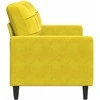 Dvivietė sofa, geltonos spalvos, 140cm, aksomas