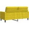 Dvivietė sofa, geltonos spalvos, 140cm, aksomas