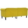 Dvivietė sofa, geltonos spalvos, aksomas