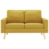 Dvivietė sofa, geltonos spalvos, audinys