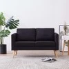 Dvivietė sofa, juoda, audinys