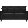 Dvivietė sofa, juodos spalvos, 120cm, aksomas