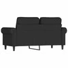 Dvivietė sofa, juodos spalvos, 120cm, aksomas