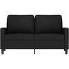 Dvivietė sofa, juodos spalvos, 120cm, aksomas