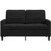 Dvivietė sofa, juodos spalvos, 120cm, aksomas