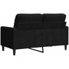 Dvivietė sofa, juodos spalvos, 120cm, aksomas