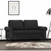 Dvivietė sofa, juodos spalvos, 120cm, aksomas