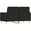 Dvivietė sofa, juodos spalvos, 120cm, audinys