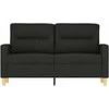 Dvivietė sofa, juodos spalvos, 120cm, audinys