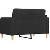 Dvivietė sofa, juodos spalvos, 120cm, audinys