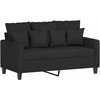 Dvivietė sofa, juodos spalvos, 120cm, audinys