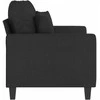 Dvivietė sofa, juodos spalvos, 120cm, audinys