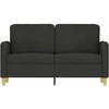 Dvivietė sofa, juodos spalvos, 120cm, audinys