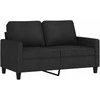 Dvivietė sofa, juodos spalvos, 120cm, audinys