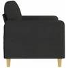 Dvivietė sofa, juodos spalvos, 120cm, audinys