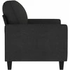 Dvivietė sofa, juodos spalvos, 120cm, audinys