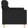 Dvivietė sofa, juodos spalvos, 120cm, audinys