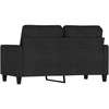 Dvivietė sofa, juodos spalvos, 120cm, audinys