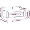 Dvivietė sofa, juodos spalvos, 120cm, dirbtinė oda