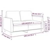 Dvivietė sofa, juodos spalvos, 120cm, dirbtinė oda