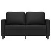 Dvivietė sofa, juodos spalvos, 120cm, dirbtinė oda