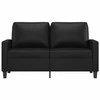Dvivietė sofa, juodos spalvos, 120cm, dirbtinė oda