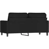 Dvivietė sofa, juodos spalvos, 140cm, aksomas