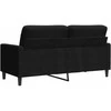Dvivietė sofa, juodos spalvos, 140cm, aksomas