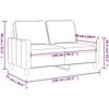 Dvivietė sofa, juodos spalvos, 140cm, aksomas