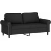 Dvivietė sofa, juodos spalvos, 140cm, aksomas