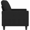 Dvivietė sofa, juodos spalvos, 140cm, audinys
