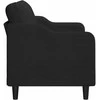 Dvivietė sofa, juodos spalvos, 140cm, audinys