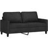 Dvivietė sofa, juodos spalvos, 140cm, audinys