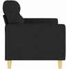 Dvivietė sofa, juodos spalvos, 140cm, audinys