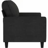Dvivietė sofa, juodos spalvos, 140cm, audinys