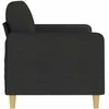 Dvivietė sofa, juodos spalvos, 140cm, audinys