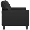 Dvivietė sofa, juodos spalvos, 140cm, dirbtinė oda