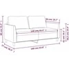 Dvivietė sofa, juodos spalvos, 140cm, dirbtinė oda
