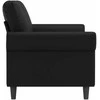 Dvivietė sofa, juodos spalvos, 140cm, dirbtinė oda